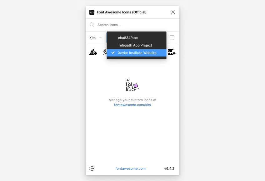 Search Your Kit Custom Icons