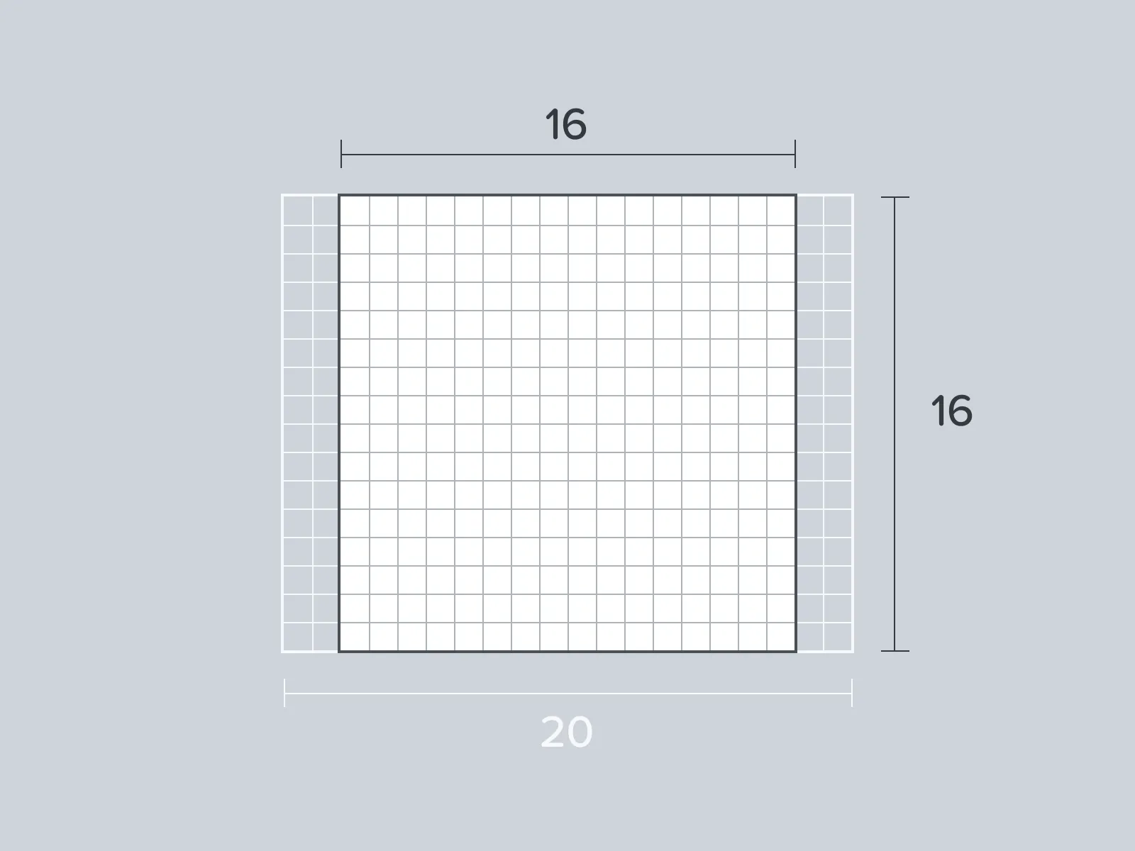 Icon pixel grid