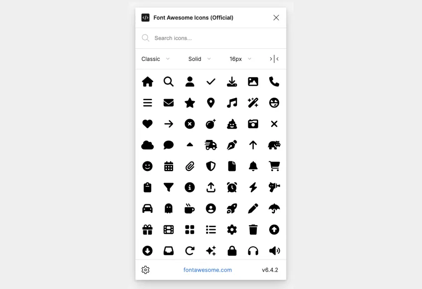 Search for icons in the Figma Plugin