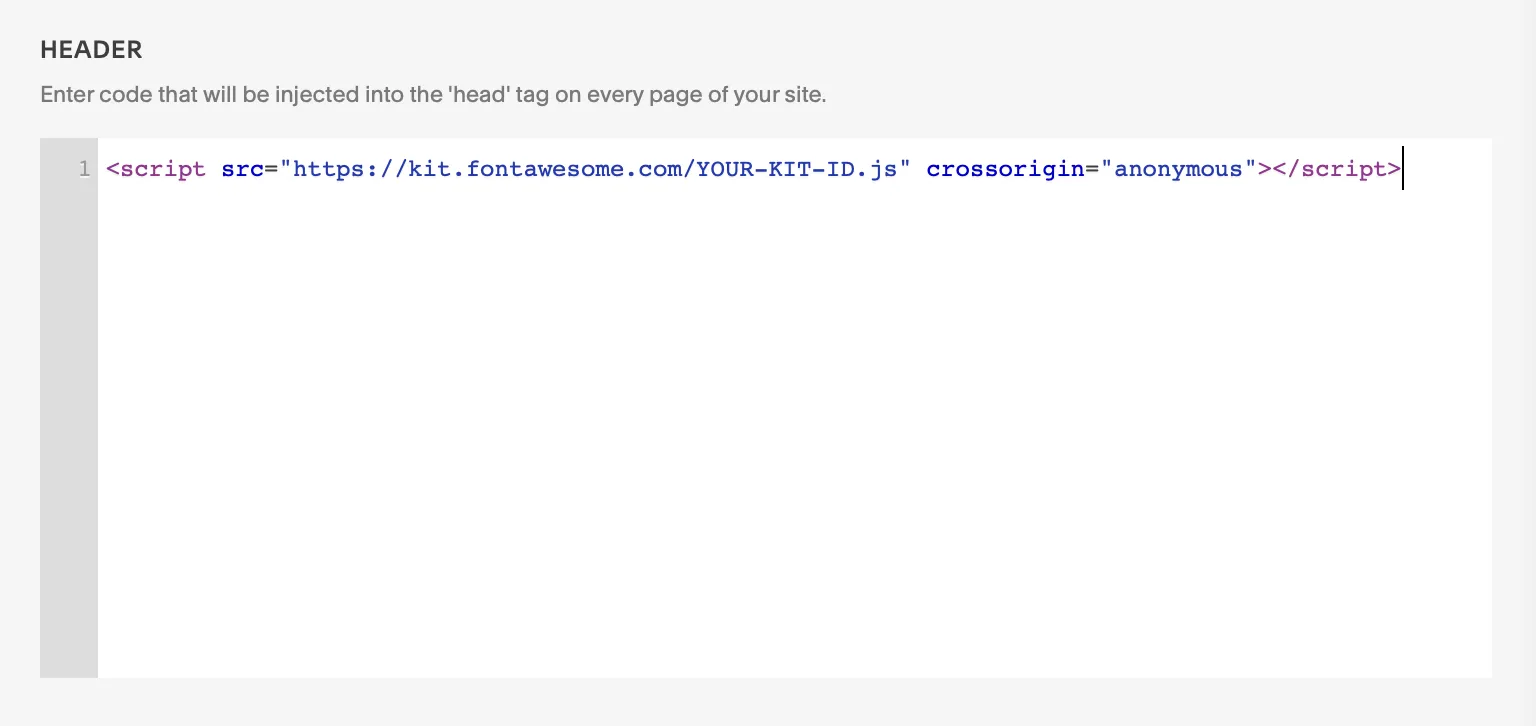 Adding Kit Embed Code to Squarespace Header