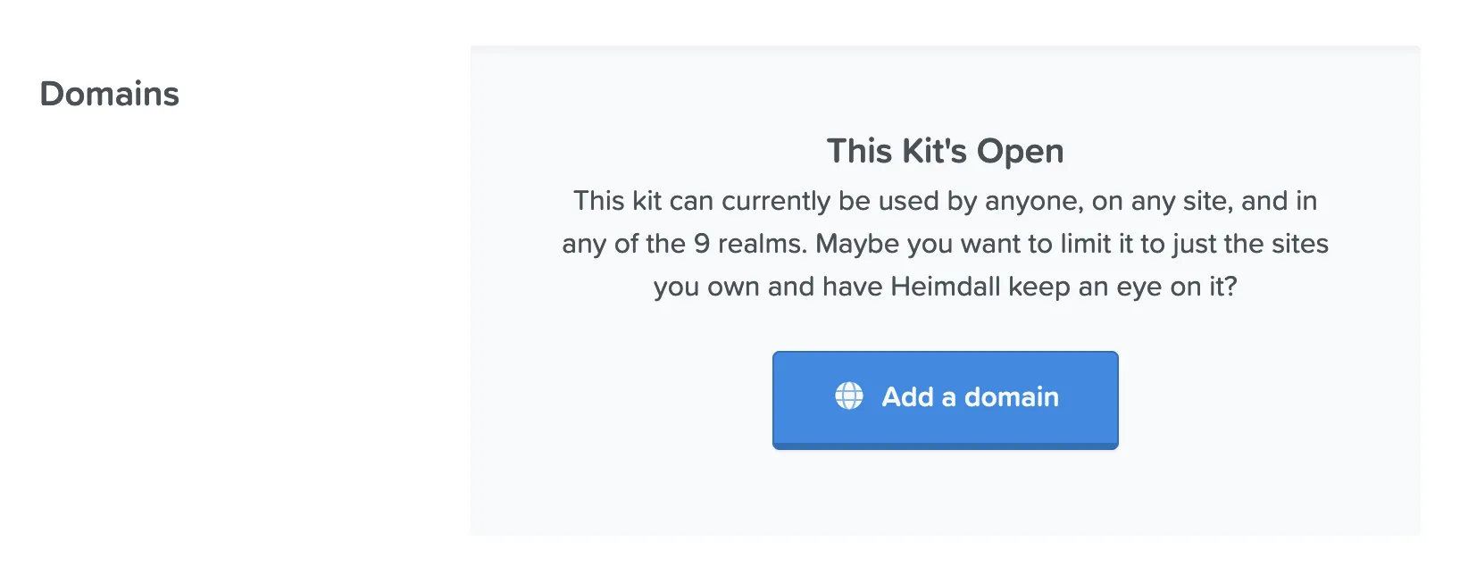 Add Domains to Kit Settings