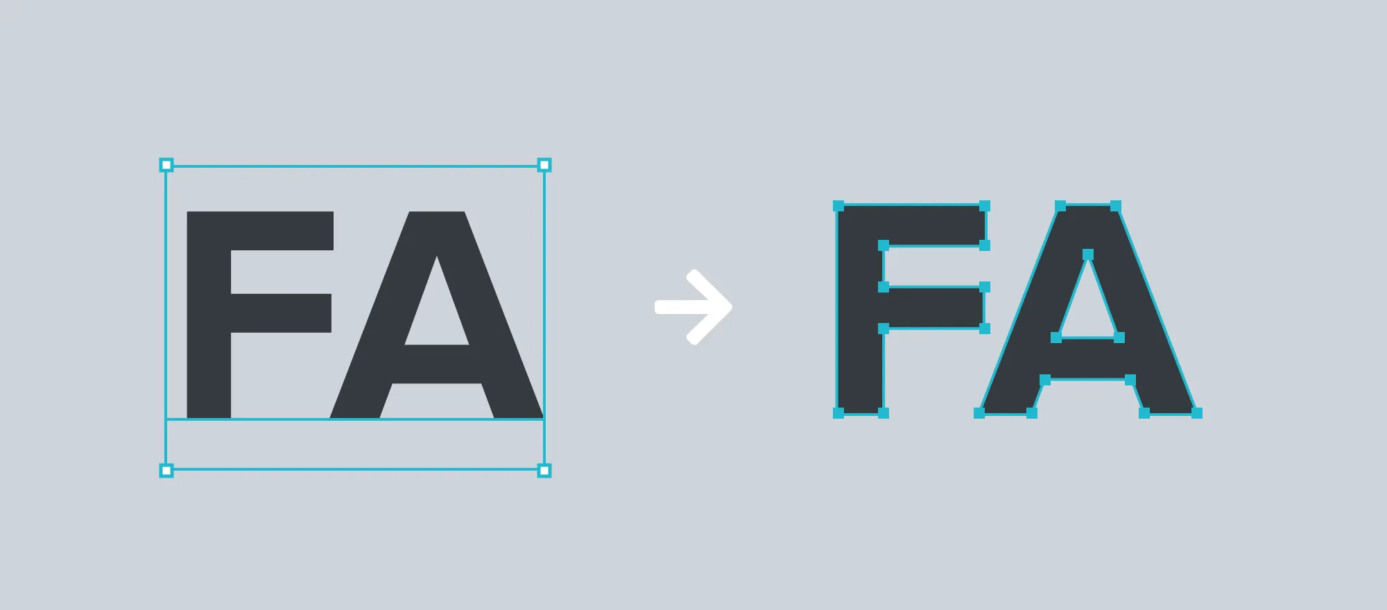 Convert typefaces to outlines