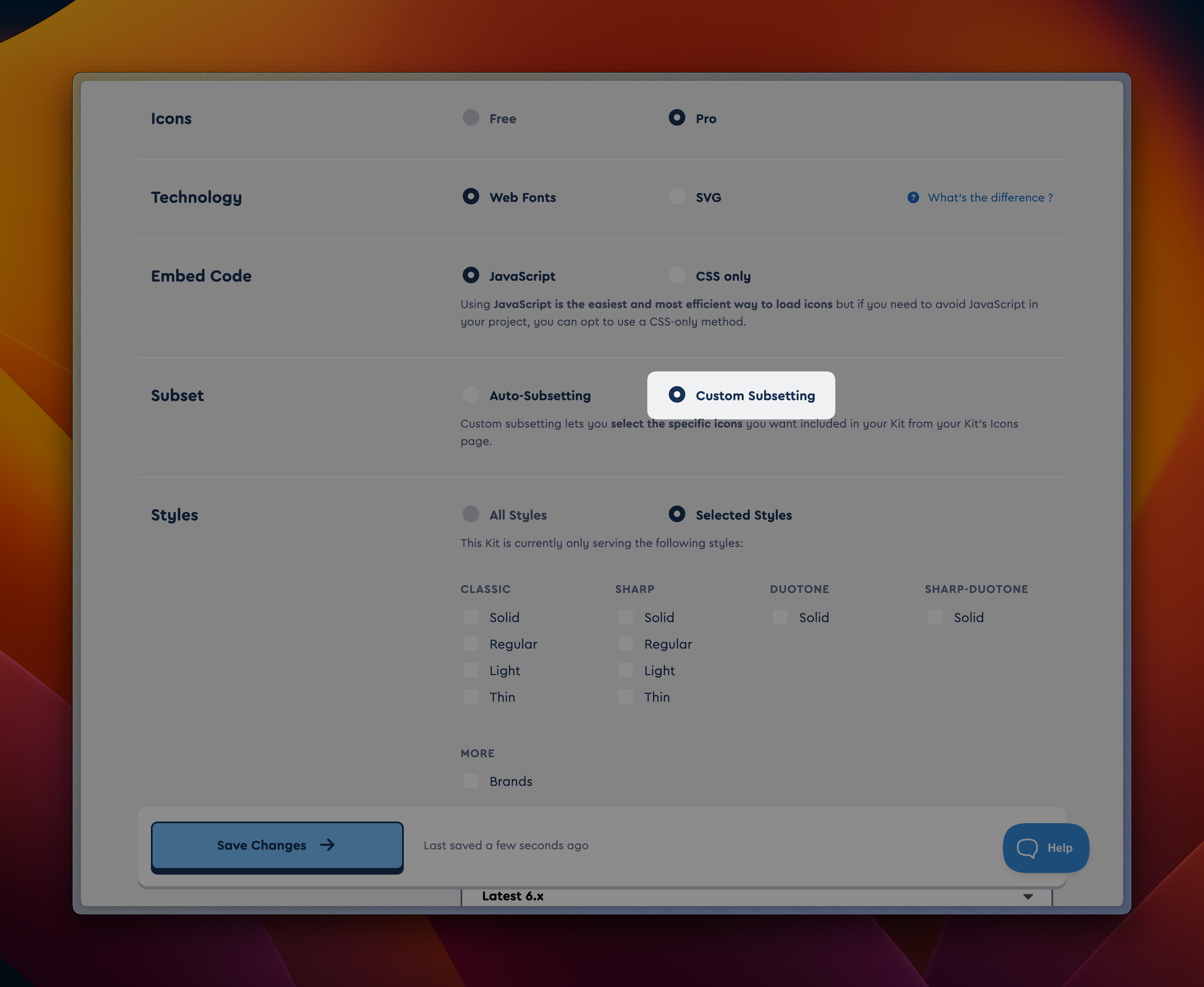 Update settings to optimize your Kit